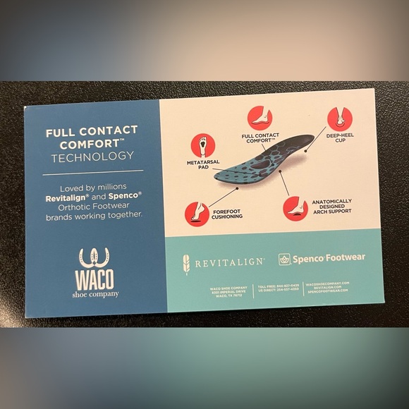 NIB SPENCO ORTHOTIC SAYLOR AQUA LEATHER SLIP-ON EU 39.5B or 8.5M - Picture 5 of 12